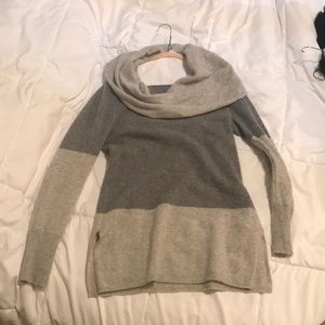 Saks Grey cashmere cowl neck sweater